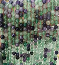 Natural Gemstone Loose Beads Necklace - fluorite - NO.84 ABC Jewelries